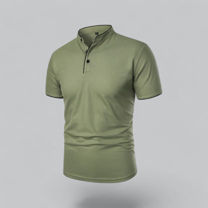 Men's Casual Stand-Collar Polo Shirt | Short-Sleeve