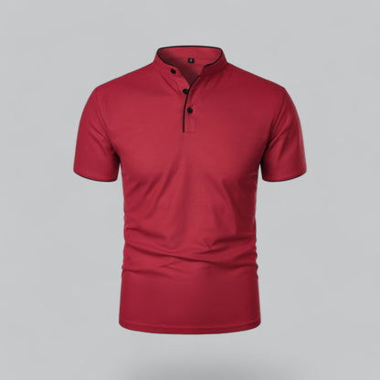 Men's Casual Stand-Collar Polo Shirt | Short-Sleeve