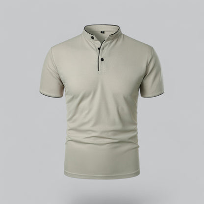 Men's Casual Stand-Collar Polo Shirt | Short-Sleeve