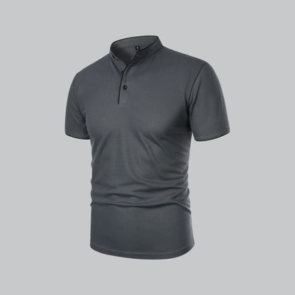 Men's Casual Stand-Collar Polo Shirt | Short-Sleeve