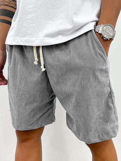 Men’s Casual Corduroy Shorts | with Drawstring