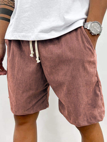 Men’s Casual Corduroy Shorts | with Drawstring