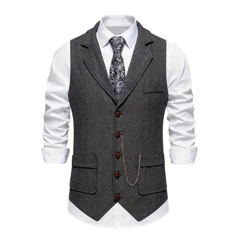 Men's Formal Waistcoat | with Lapel Collar