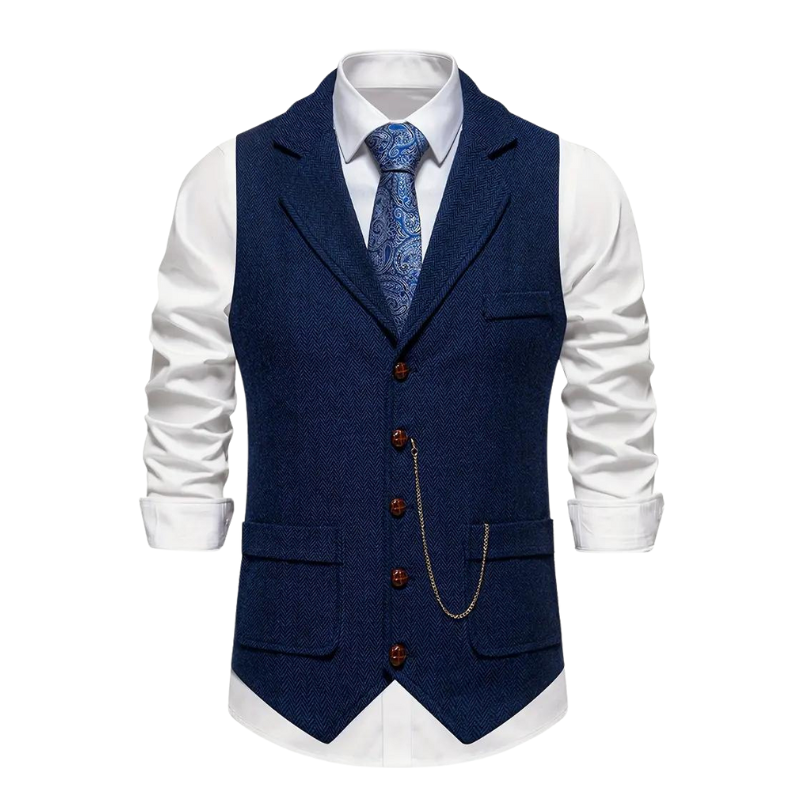 Men's Formal Waistcoat | with Lapel Collar