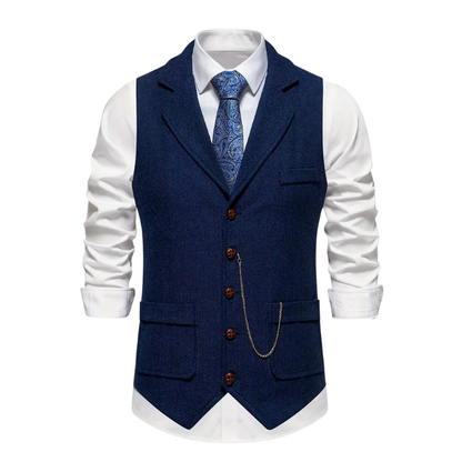 Men's Formal Waistcoat | with Lapel Collar