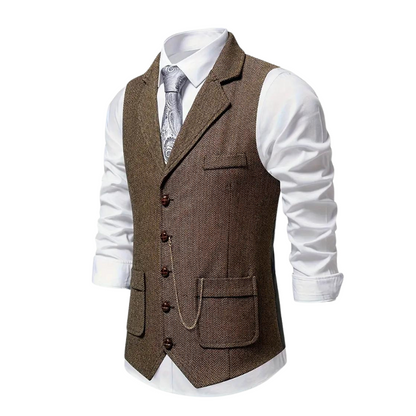 Men's Formal Waistcoat | with Lapel Collar