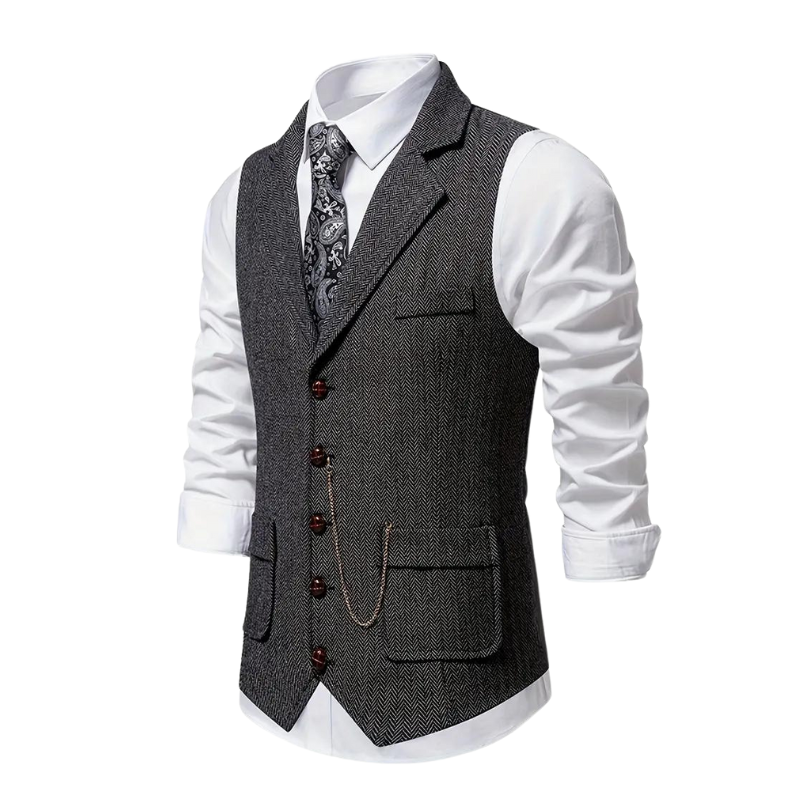 Men's Formal Waistcoat | with Lapel Collar