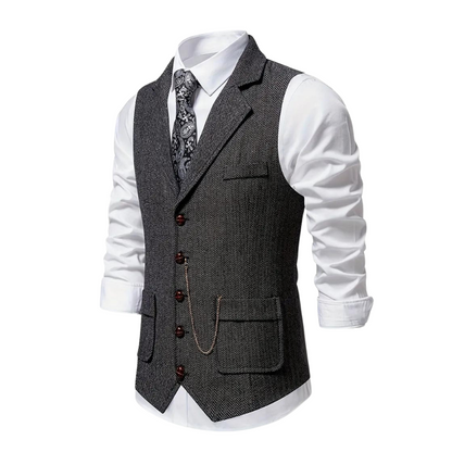 Men's Formal Waistcoat | with Lapel Collar