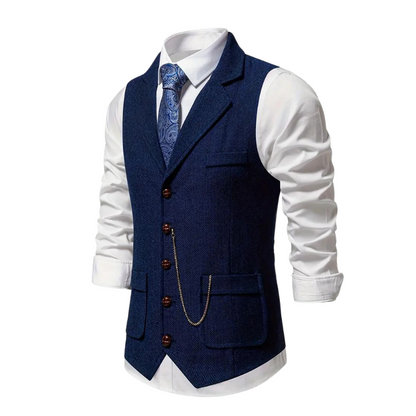 Men's Formal Waistcoat | with Lapel Collar
