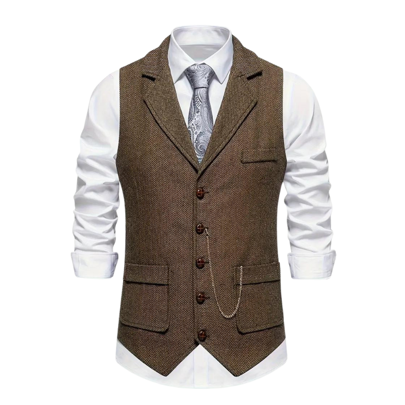 Men's Formal Waistcoat | with Lapel Collar