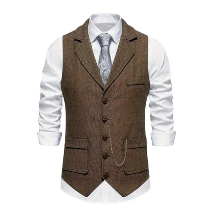Men's Formal Waistcoat | with Lapel Collar