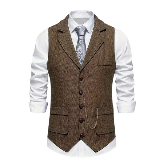 Men's Formal Waistcoat | with Lapel Collar
