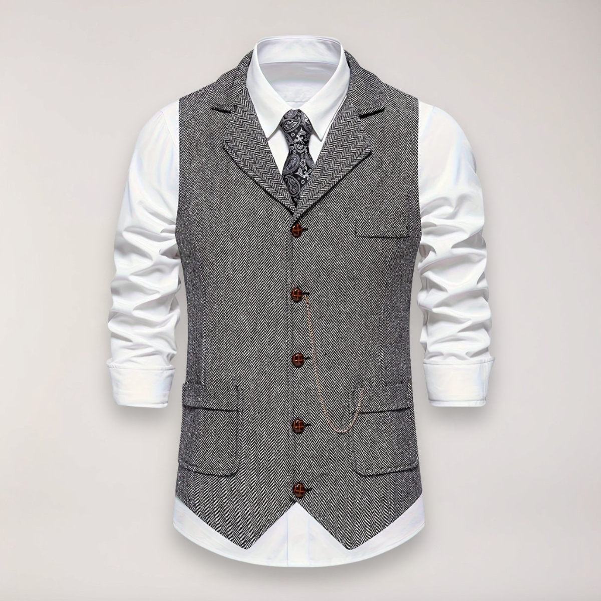 Men's Formal Vest | Lapel Collar