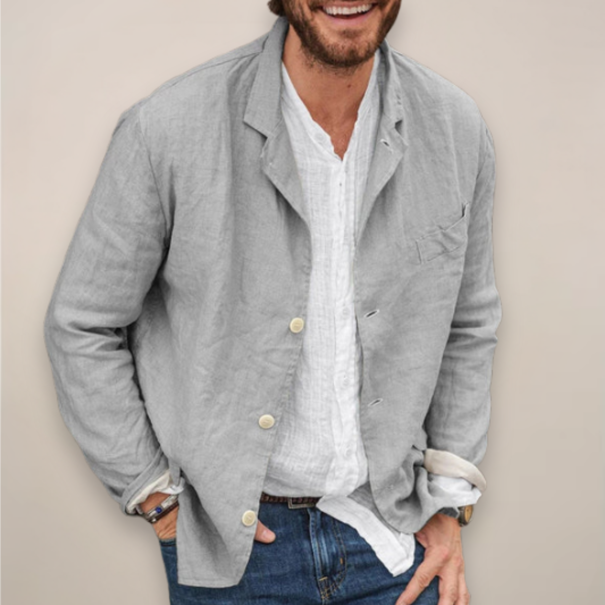 Men's Casual Linen Blazer | Summer