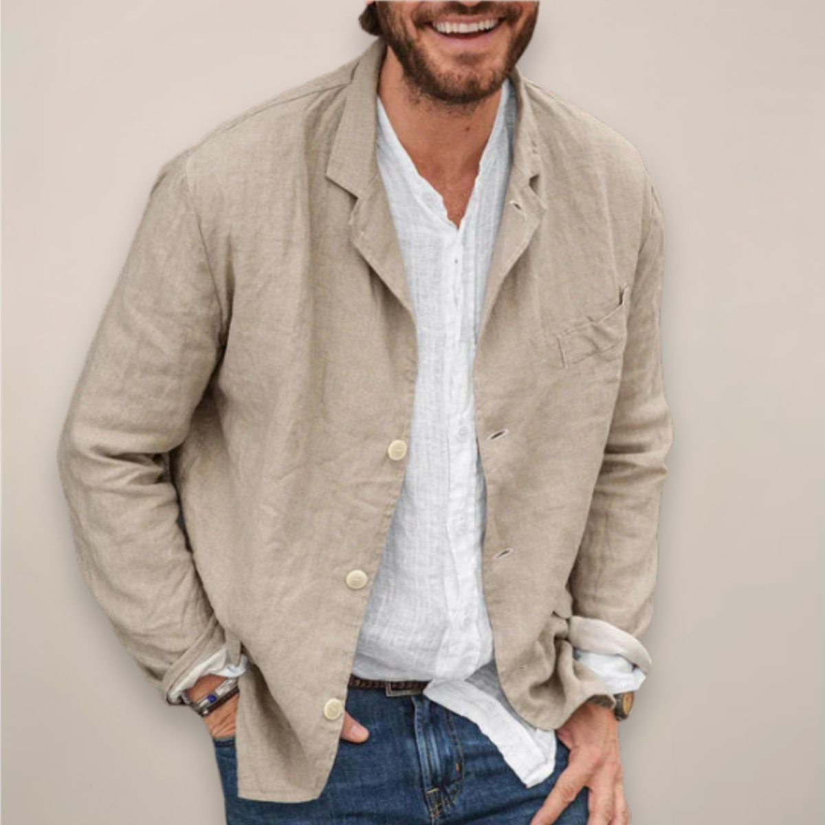 Men's Casual Linen Blazer | Summer