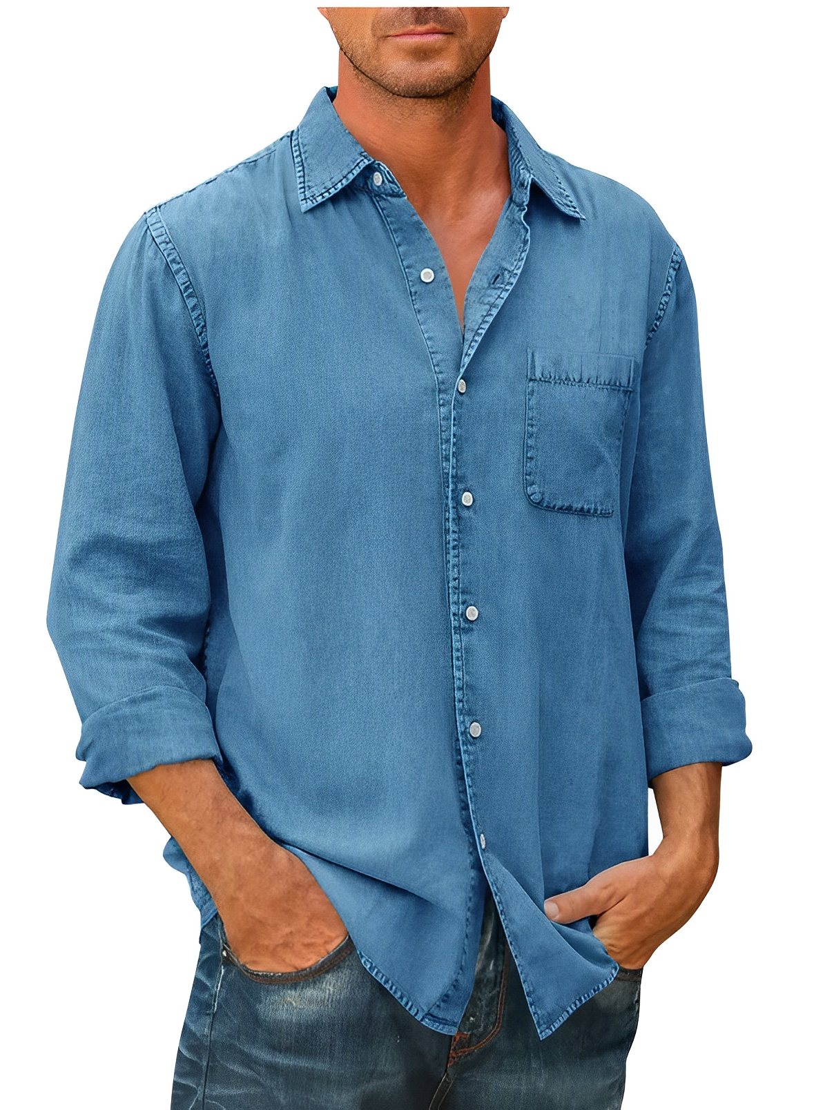 Men's Long-Sleeve Button-Down Shirt | Casual