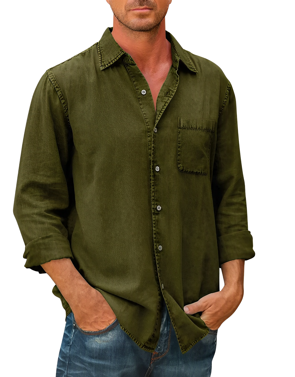 Men's Long-Sleeve Button-Down Shirt | Casual