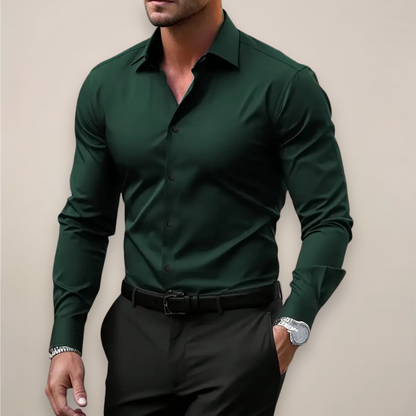 Men's Formal Button-Down Long Sleeve Shirt | Slim Fit