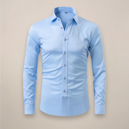 Men's Long Sleeve Button-Down Business Shirt | Breathable