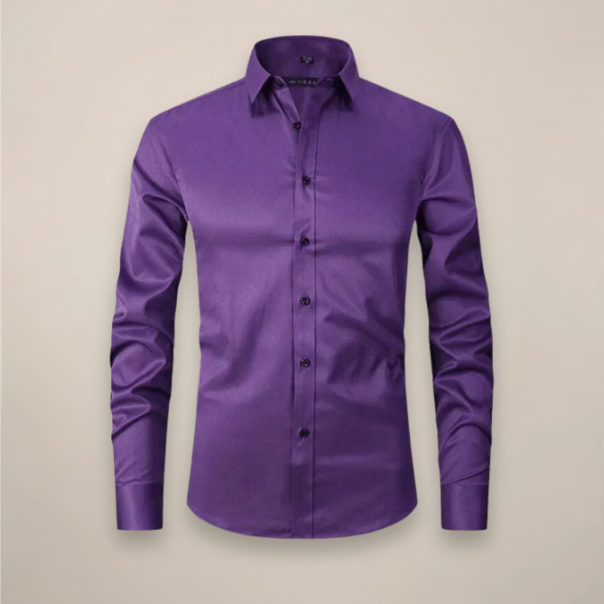 Men's Long Sleeve Button-Down Business Shirt | Breathable