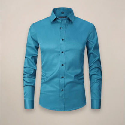 Men's Long Sleeve Button-Down Business Shirt | Breathable