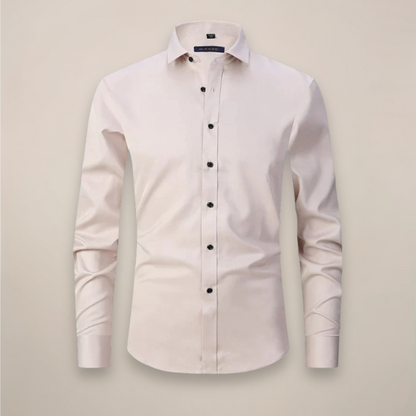 Men's Long Sleeve Button-Down Business Shirt | Breathable