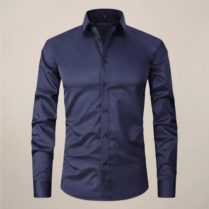 Men's Long Sleeve Button-Down Business Shirt | Breathable