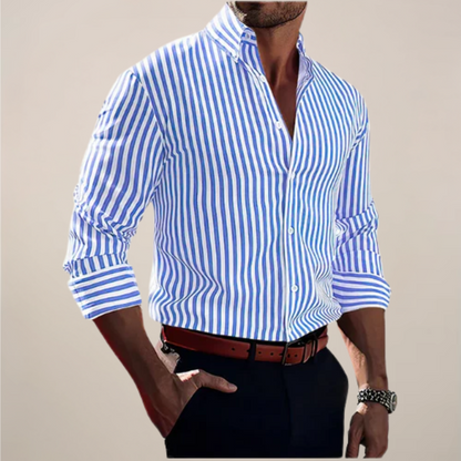 Men’s Striped Long Sleeve Shirt | Casual