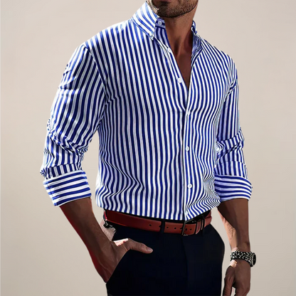 Men’s Striped Long Sleeve Shirt | Casual