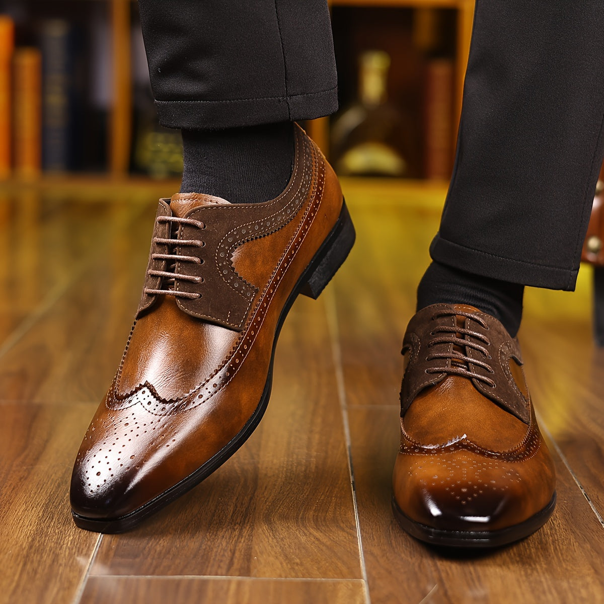 Men's Brogue Wingtip Oxford Shoes | Lace-Up