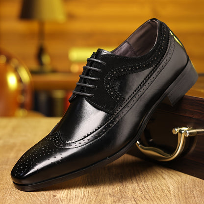 Men's Brogue Wingtip Oxford Shoes | Lace-Up