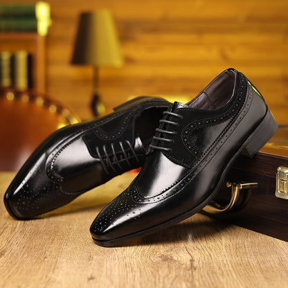 Men's Brogue Wingtip Oxford Shoes | Lace-Up