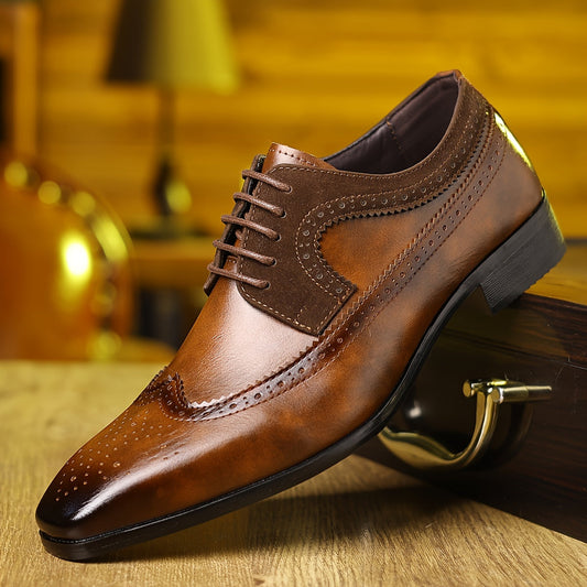 Men's Brogue Wingtip Oxford Shoes | Lace-Up