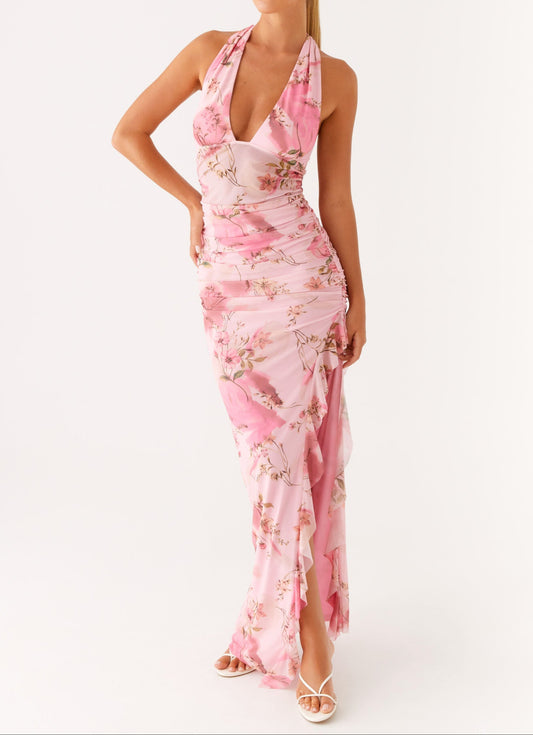 Fiorella Maxi Dress - Pink Floral Print