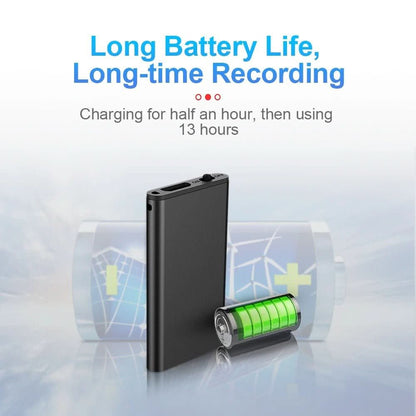Ultra-Light Mini Dictaphone with Voice Activation & 32 GB Storage