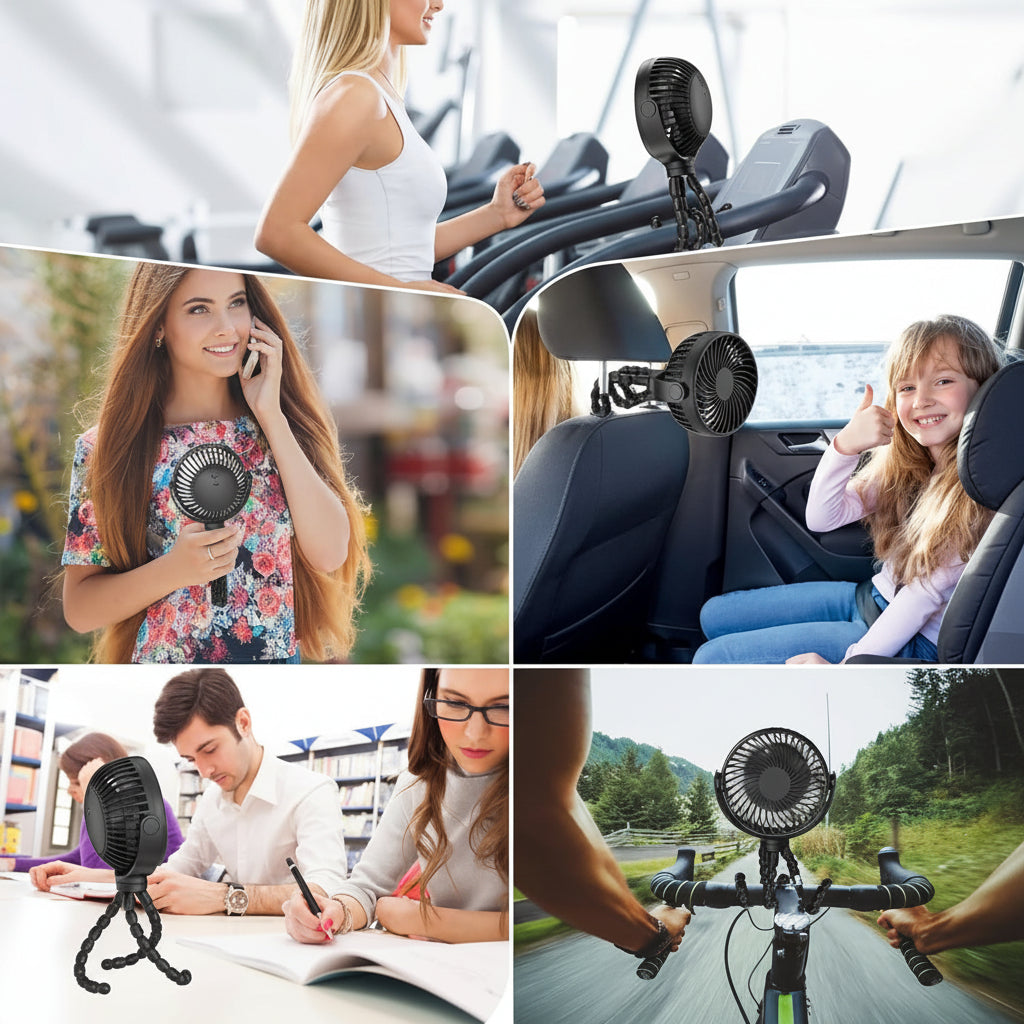 Battery-Operated Clip-On Portable Stroller Fan