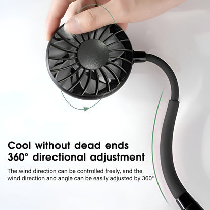 Portable Hands-Free Rechargeable Neck Fan Cooling Device