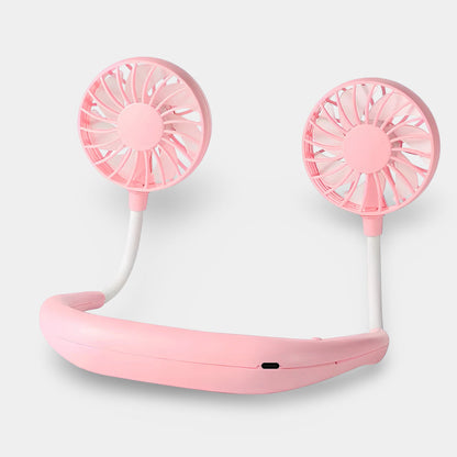 Portable Hands-Free Rechargeable Neck Fan Cooling Device
