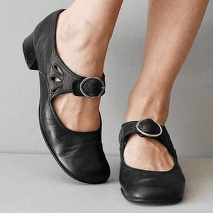 Women's Mary Jane Style Sandals | with Buckle Strap