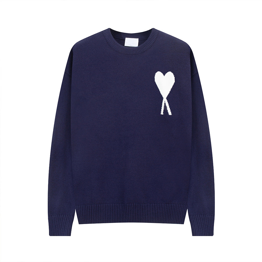 Pull cœur femme | Col rond 