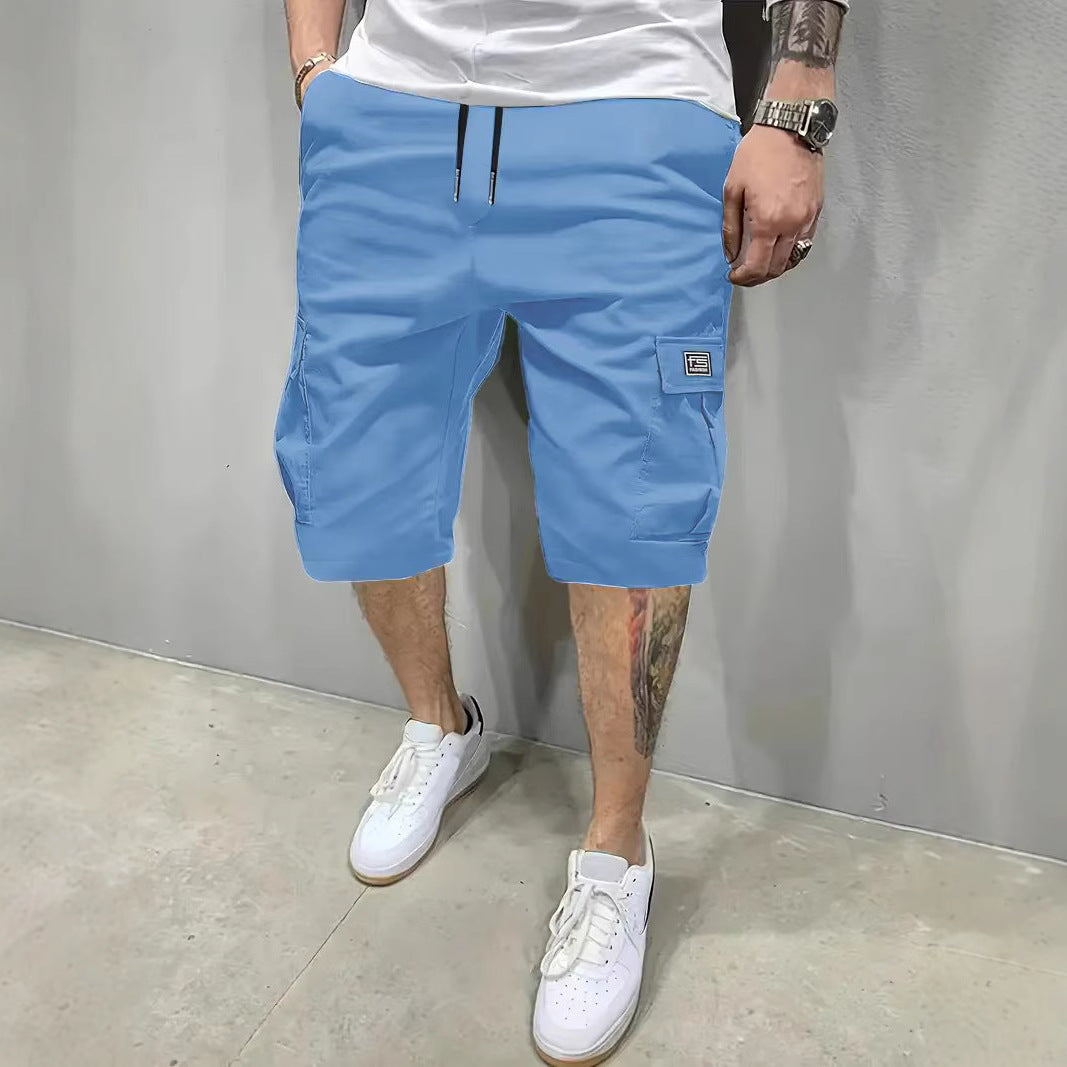 Men's Casual Cargo Shorts with Drawstring Waist | Knee Length