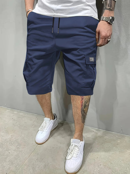 Men's Casual Cargo Shorts with Drawstring Waist | Knee Length