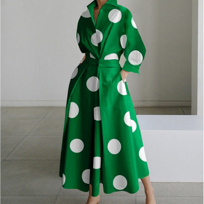 Women’s Button-Down Long Sleeve Shirt Dress | Maxi