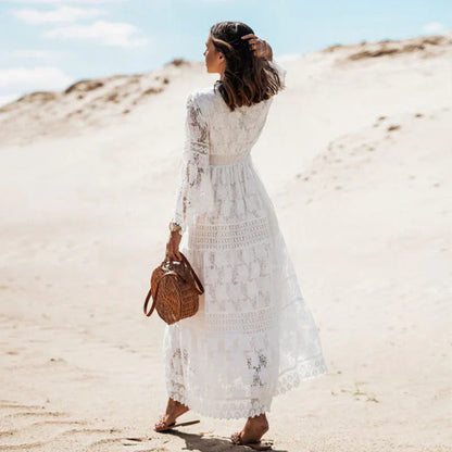 Women's Boho Summer Maxi Dress | Long Sleeve