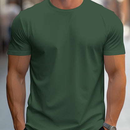 Men's Plain Crew Neck T-Shirt | Short Sleeve