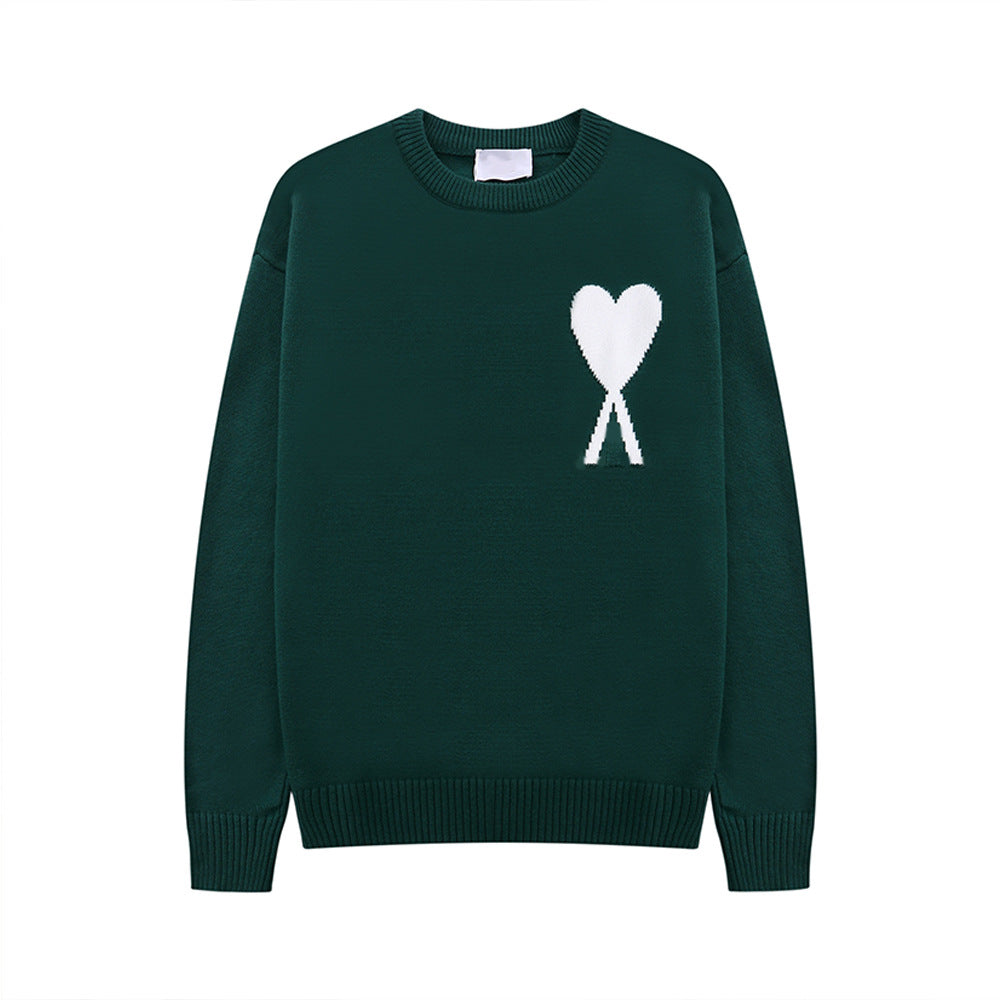 Pull cœur femme | Col rond 