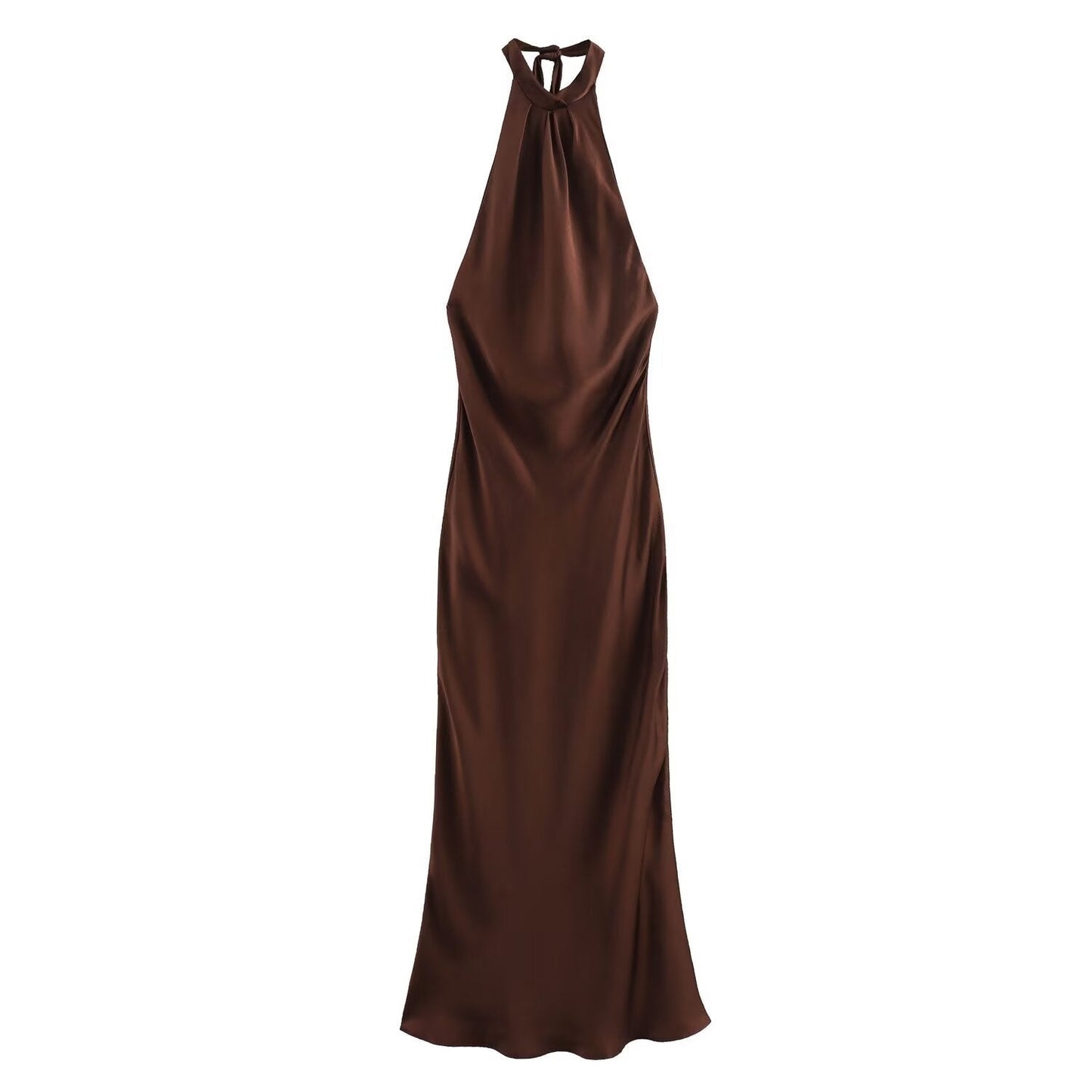 Women's Halter Neck Backless Cocktail Dress | Midi