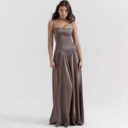 Women's Spaghetti Strap Corset Prom Dress | Maxi