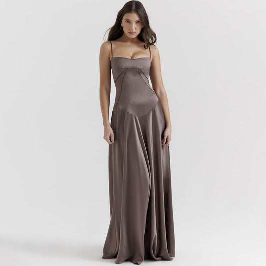 Women's Spaghetti Strap Corset Prom Dress | Maxi