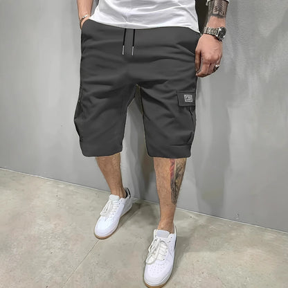 Men's Casual Cargo Shorts with Drawstring Waist | Knee Length